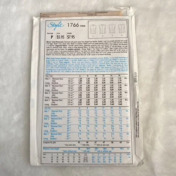 2 Style Sewing Patterns - Picture 5 of 5